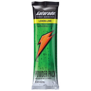 Gatorade 13163 Box of 8 1 oz. Lemon-Lime Instant Powder Packet Sticks