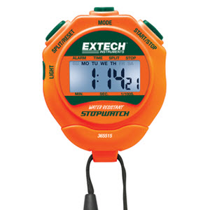 Clocks and Stopwatches - - EXTECH 365515 Water-Resistant Handheld ...