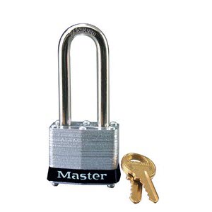 Master Lock 3LHBLK Laminated No. 3LH Black Bumper Steel Body Safety Padlock: 2\" Shackle