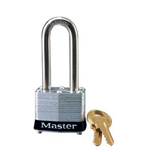 Master Lock 3LHBLK Laminated No. 3LH Black Bumper Steel Body Safety Padlock: 2" Shackle