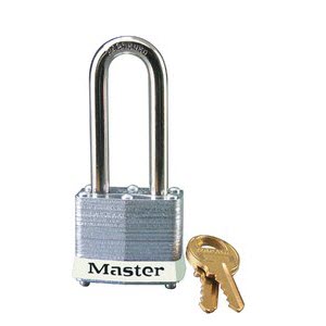 Master Lock 3LHWHT Laminated No. 3LH White Bumper Steel Body Safety Padlock: 2" Shackle