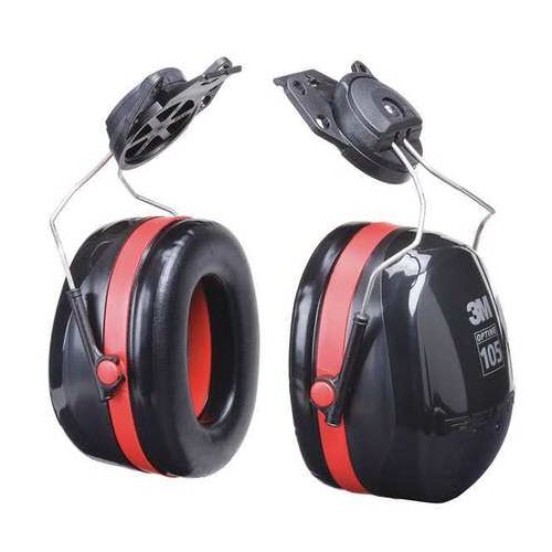 3M H10P3E Peltor Optime 105 Helmet Mount Earmuffs With Liquid/Foam Earmuff Cushions