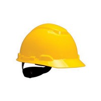 3M H-702R-UV Yellow H700 Series Class C, G And E ANSI Type 1 Polyethylene Hard Hat With 4-Point Ratchet Suspension And U
