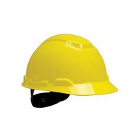 3M H-709R-UV Bright Yellow H700 Series Class G and E Type 1 Hard Hat with 4-Point Ratchet Suspension and UV Indicator