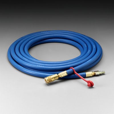 3M W-9435-25 25' 3/8" ID High Pressure Supplied Air Hose: 1/4" Fittings