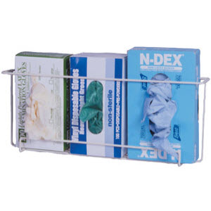 RACK'EM 4013 Space-Saver Triple Box Disposable Exam Glove Dispenser