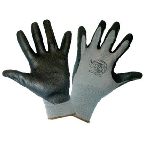 Global Glove 500G Tsunami Light Black Nitrile Coated Foam Gray Nylon Shell Gloves