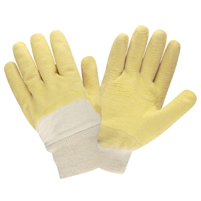 Cordova 5618 Nitty Grip Premium Orange Crinkle Finish Rubber Dip Jersey Gloves: Knit Wrists