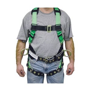 MILLER 650T61/XLGK (HP) High Performance X-Large Green Full Body Construction Harness: 3 D-Rings