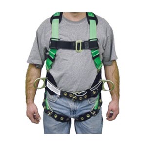 MILLER 650T61/MGK (HP) High Performance Medium Green Full Body Construction Harness: 3 D-Rings