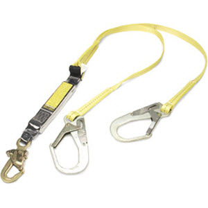 Reliance Industries 741206 Skyline 6' Double-Leg Fat-Pack Lanyard: (1) 7/8" Pelican Snap Hooks (2)  2 1/4" Rebar Hooks