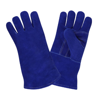 Cordova 7610A Premium Lined Blue Side Split Cowhide Leather Welding Gloves