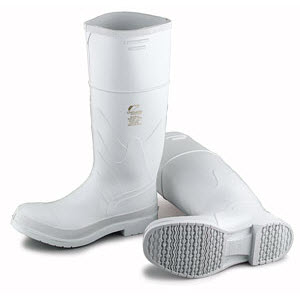 ONGUARD 81011 16\" White PVC Plain Toe Boots
