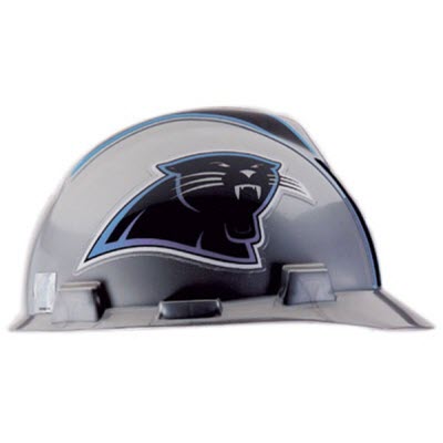MSA 818388 NFL V-Gard Carolina Panthers 1-Touch 4-Point Suspension Cap Style Hardhat