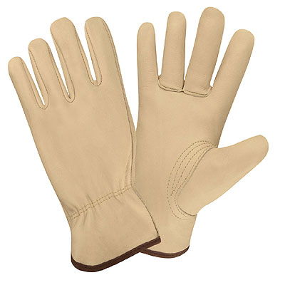 Cordova 8210 Unlined Standard Grain Cowhide Leather Drivers Gloves: Elastic Backs