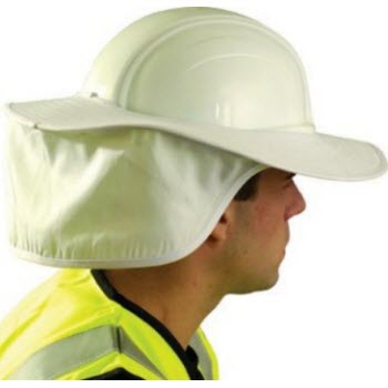 OccuNomix 898-008 White Cotton Shade for Hardhats