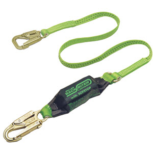 MILLER 913B BackBiter 6\' Single-Leg Tie-Back SofStop Lanyard: (2) 3/4\" Snap Hooks