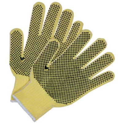Memphis Glove 9363 7 Gauge Dotted Kevlar Cotton Cut-Resistant Gloves: Knit Wrists