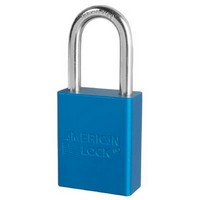 American Lock 1106BU American Lock Blue Padlock With 1 1/2" Solid Aluminum Body 1 1/2" Shackle (Keyed Differently)
