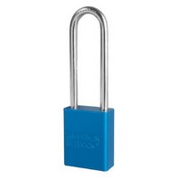 American Lock 1107BU American Lock Blue Padlock With 1 1/2\" Solid Aluminum Body 3\" Shackle (Keyed Differently)