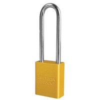 American Lock 1107YW American Lock Yellow Padlock With 1 1/2" Solid Aluminum Body 3" Shackle (Keyed Differently)