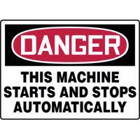 Accuform Signs MEQM150VP Accuform Signs 7\" X 10\" Red, Black And White Plastic Value Equiment Machinery & Operations Sign \"Danger