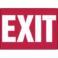 Accuform Signs MEXT562VS Accuform Signs 10" X 14" Red And White Aluminum Value Admittance & Exit Sign "Exit"