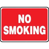 Accuform Signs MSMK570VA Accuform Signs 10\" X 14\" Red And White Aluminum Value Smoking Control Sign \"No Smoking\"