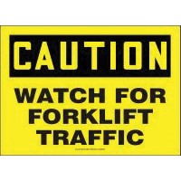 Accuform Signs MVHR633VA Accuform Signs 10\" X 14\" Black And Yellow Aluminum Value Traffic - Industrial Sign \" Caution Watch For