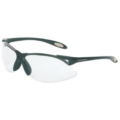 SPERIAN A900 A900 Series Safety Glasses: Clear Lenses Black Frame