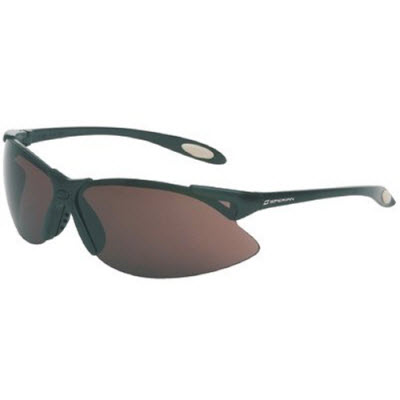 SPERIAN A902 A900 Series Safety Glasses: Smoke/Gray Lens Black Frame