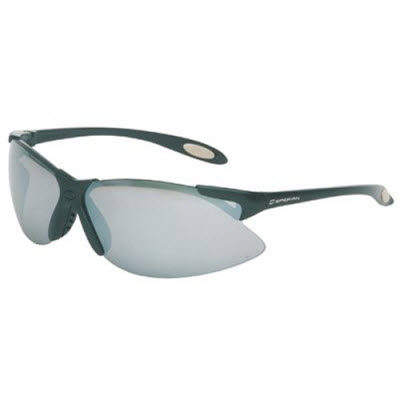 SPERIAN A904 A900 Series Safety Glasses: Silver Mirror Lenses Black Frame