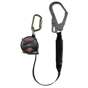 DBI Sala AD111ER PROTECTA Rebel 11\' Web Retractable Lifeline: Rebar Hook: Housing Swivel: Carabiner