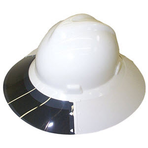 PAULSON A-S5-M Smoke/White Sun Shield Visor for MSA V-Gard CapStyle Hardhats