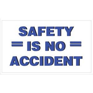 Safety Banners Accuform MBR410 "Safety Is No Accident" Safety Banner: 4' x 28"