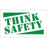 Safety Banners Accuform MBR412 \"Think Safety\" Safety Banner: 4\' x 28\"