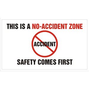 Safety Banners Accuform MBR414 \"This is a No-Accident Zone Safety Comes First\" Safety Banner: 4\' x 28\"