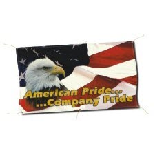 Safety Banners Accuform MBR418 "American Pride Company Pride" Safety Banner: 4' x 28"