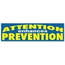 Safety Banners Accuform MBR800 "Attention Enhances Prevention" Safety Banner: 8' x 28"