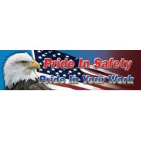 Safety Banners Accuform MBR880 "Pride In Safety" Safety Banner: 8' x 28"
