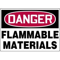 Chemical Sign Danger Flammable Materials Signs Accuform MCHG052VP Safety Signs