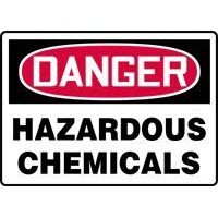 Chemical Sign Danger Hazardous Chemicals Signs Accuform MCHL092VP Safety Signs