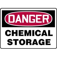 Chemical Sign Danger Chemical Storage Signs Accuform MCHL192VP Safety Signs