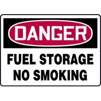 Chemical Sign Danger Fuel Storage No Smoking Signs Accuform MCHL195VP Safety Signs