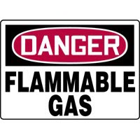 Chemical Sign Danger Flammable Gas Signs Accuform MCHG049VP Safety Signs