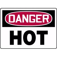 Chemical Sign Danger HOT Signs Accuform MCPG020VP Safety Signs
