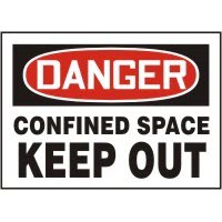 Confined Space Signs Danger Confined Space Keep Out Signs Accuform MCSP110VP Safety Signs