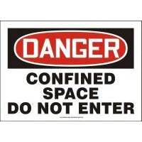 Confined Space Signs Danger Confined Space Do Not Enter Signs Accuform MCSP230VP Safety Signs