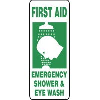 First Aid Signs First Aid Emergency Shower & Eye Wash Signs Accuform MFSD996VP Safety Signs