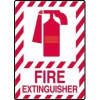 Fire Safety Signs Fire Extinguisher Signs with Graphic Accuform MFXG516VP Safety Signs